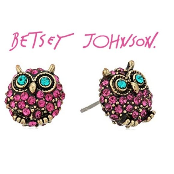 Betsey Johnson Jewelry - Betsey Johnson OWL STUD EARRINGS